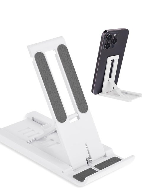 oldable Mini Cell Phone Stand, Adjustable Mobile Phone Holder for Desk Multi Angle Tablet Stand