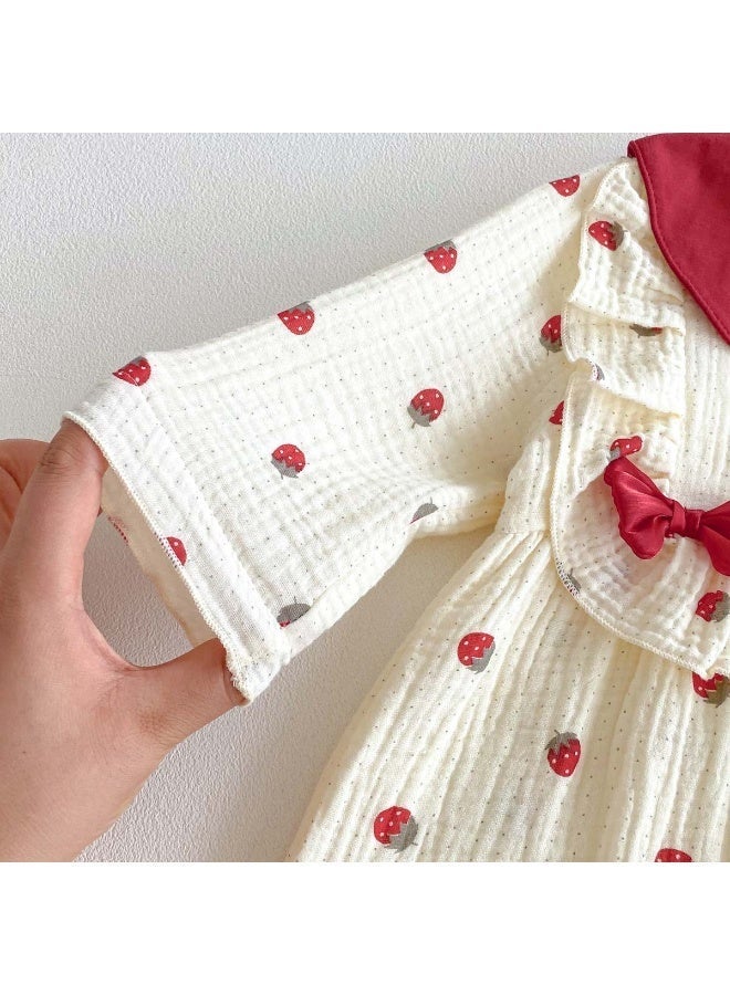 DOOKOO Baby Girls Playsuit with Back ons, Adorable Bodysuit with Colored Polka Dots, Ruffle Sleeve Jumpsuit, Newborn Summer Clothes, Casual Tops for Infants, Easy to Wear and Change Diapers - Image 3
