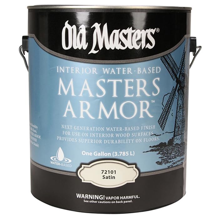 Old Masters 1 gal Old Masters 72101 Clear Masters Armor Interior Water-Based Finish, Satin - Image 4