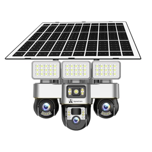 ApnaCam 15MP 4G Solar 3lens PTZ Camera Full HD Waterproof, Color Night Vision Outdoor Security Camera - Image 1