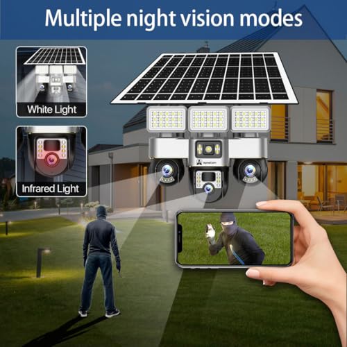 ApnaCam 15MP 4G Solar 3lens PTZ Camera Full HD Waterproof, Color Night Vision Outdoor Security Camera - Image 3