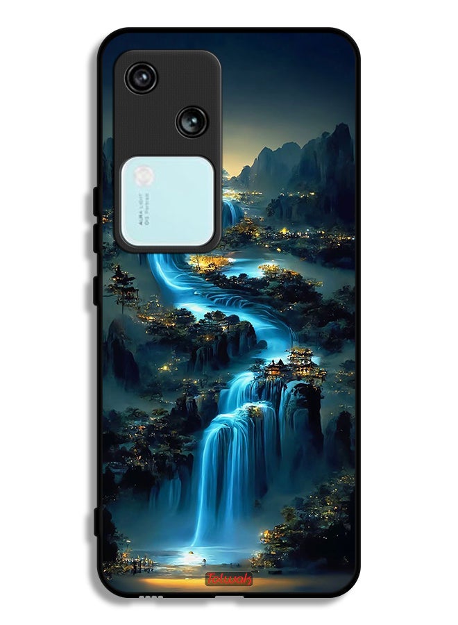 Tolwak Vivo V30 5G Protective Case Cover Waterfall Art  - Image 1