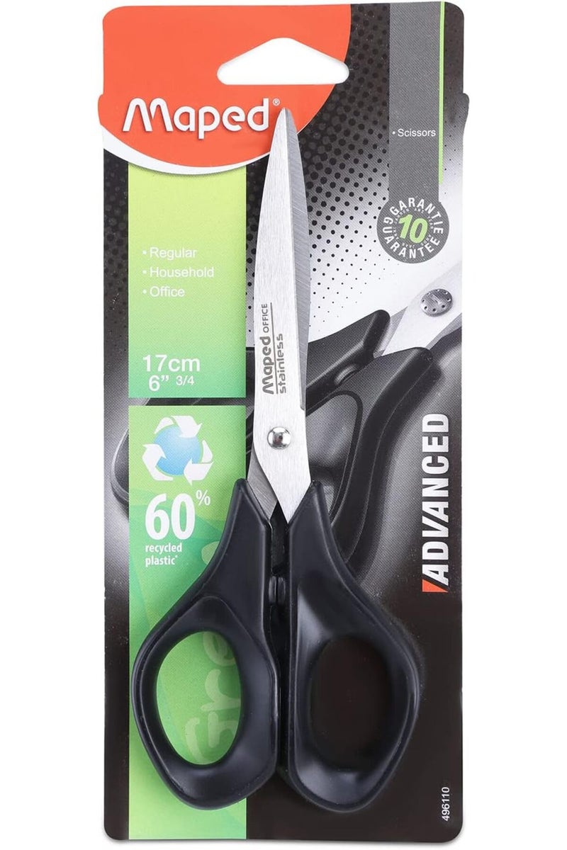 Maped 496110 17cm Office Advanced Symmetrical Scissors - Green - Image 1
