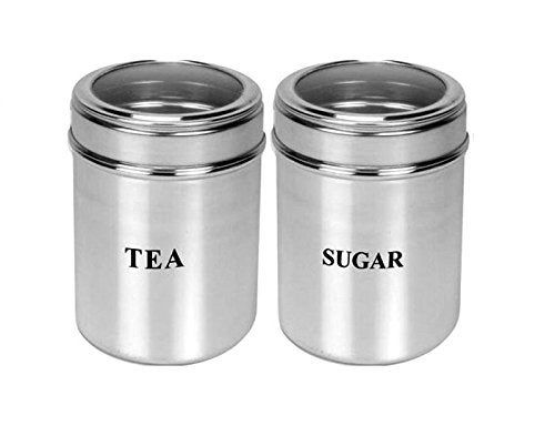 Dynore Set of 2 Tea and Sugar See Through canisters - Size 1L Each - Image 3