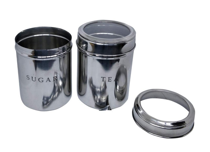 Dynore Set of 2 Tea and Sugar See Through canisters - Size 1L Each - Image 2