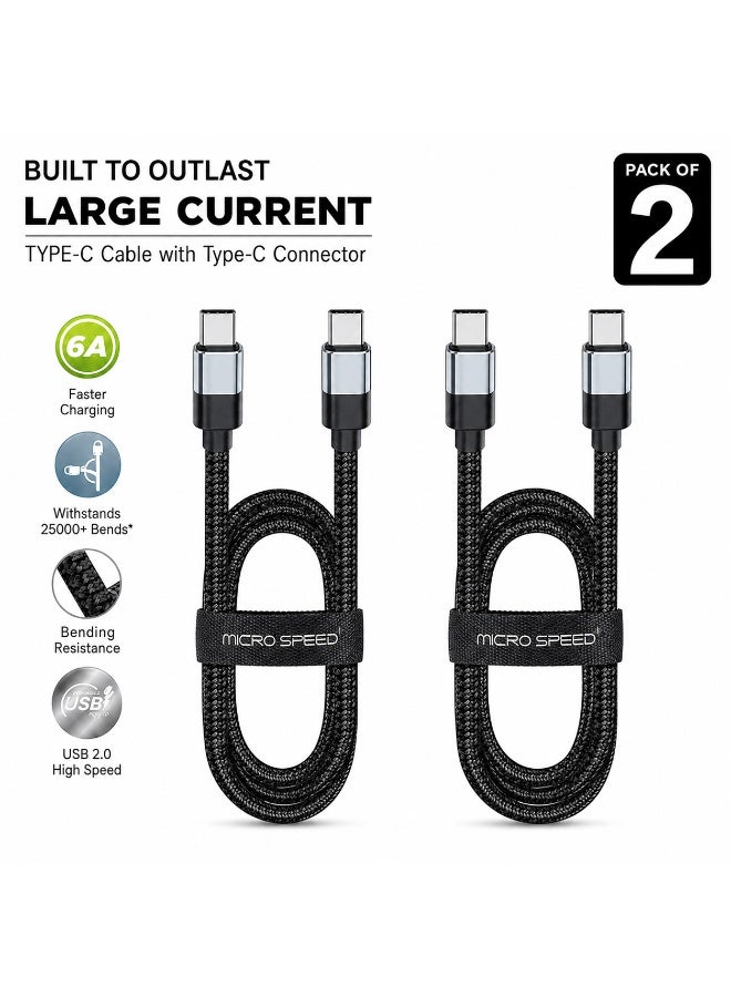 micro speed micro speed Micro Speed 2-pack 6a type-c Cable usbc 1 M 120W Z1EF4361DD35469BC0466Z