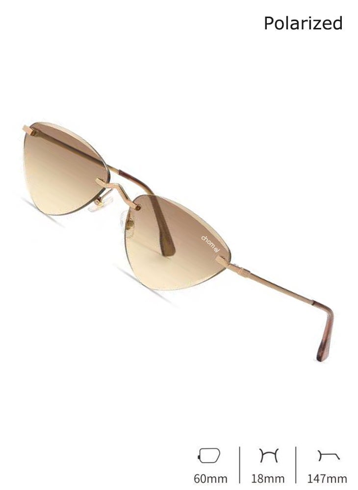 تشوميل نظارات شمسية نسائية أنيقة عالية الدقة بعدسات من النايلون مضادة للأشعة فوق البنفسجية والضوء الأزرق - Image 3