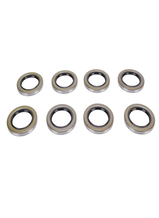 8PCS Trailer Hub Wheel Grease Seals 2.25in ID 3.376in OD Double Lip Grease Seals for Dexter Texcom RV Trailer - Image 1