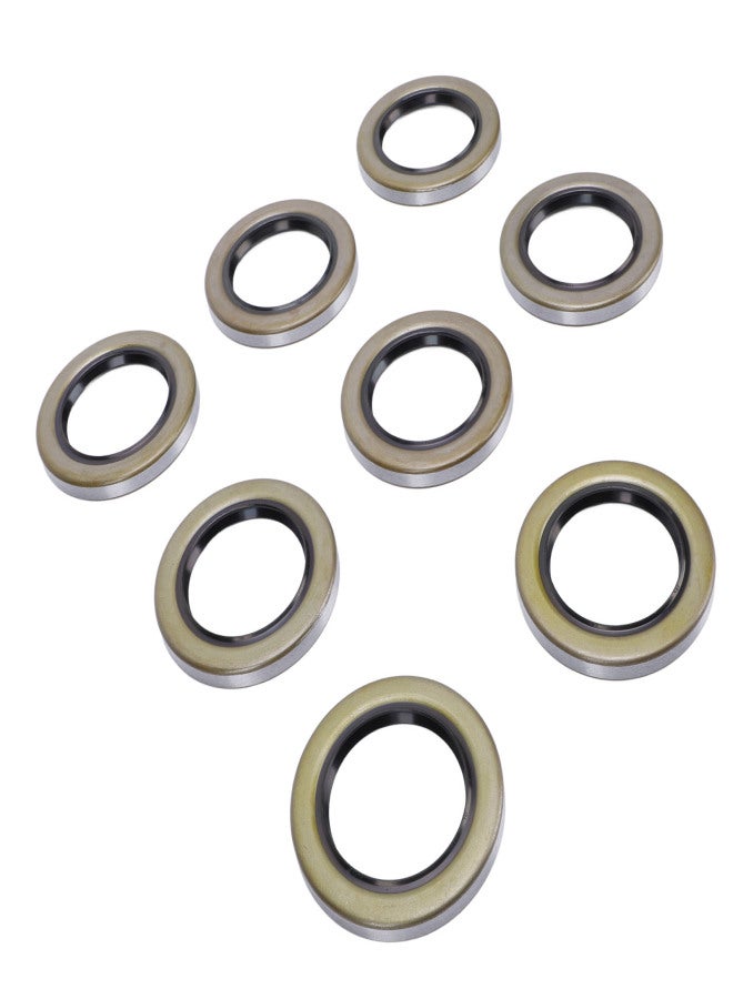 8PCS Trailer Hub Wheel Grease Seals 2.25in ID 3.376in OD Double Lip Grease Seals for Dexter Texcom RV Trailer - Image 2