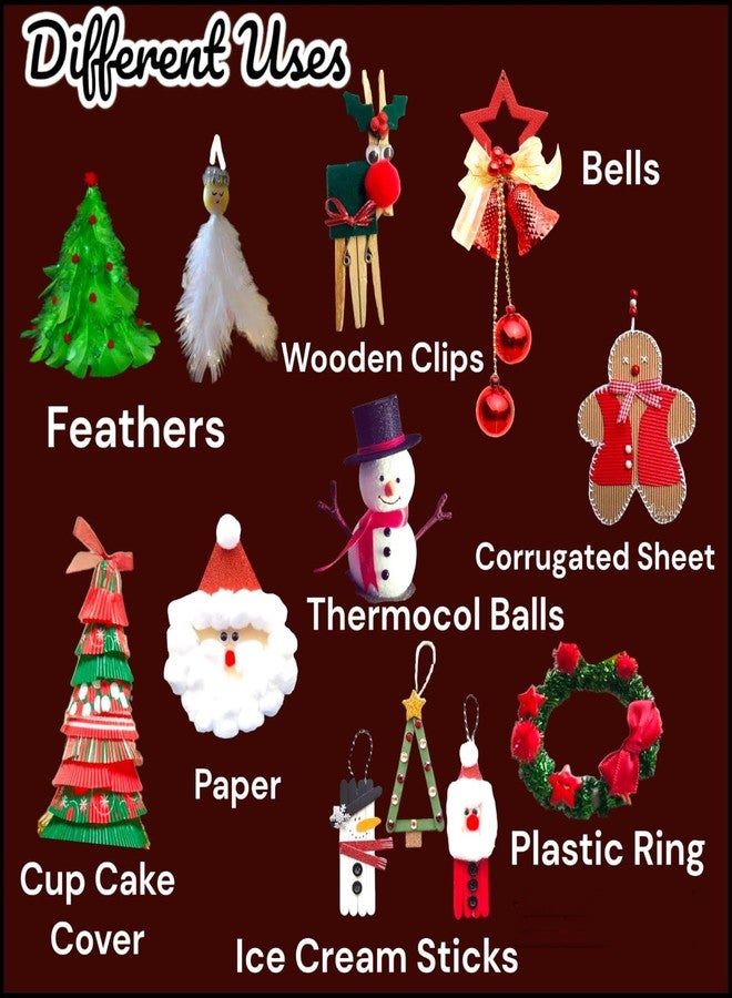 CREATIVE PENCIL All-Inclusive Decorative Art and Craft Material, Ideal for All Group DIY Craft Kit for Special Occasions, Festivals (Christmas Craft kit) - Image 4