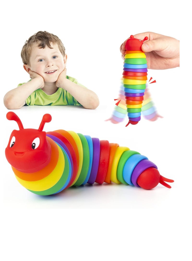Generic Watok Fidget Alloy Toy, Sensory Fidget Toy for Kids and Adults, Cute Caterpillar Worm Toy, Autism Sensory Toys for Autistic Children, Kids Toys for Age 3 4 5 6 7 8 Years Old and Up Gifts for Girls and Boys - Image 1