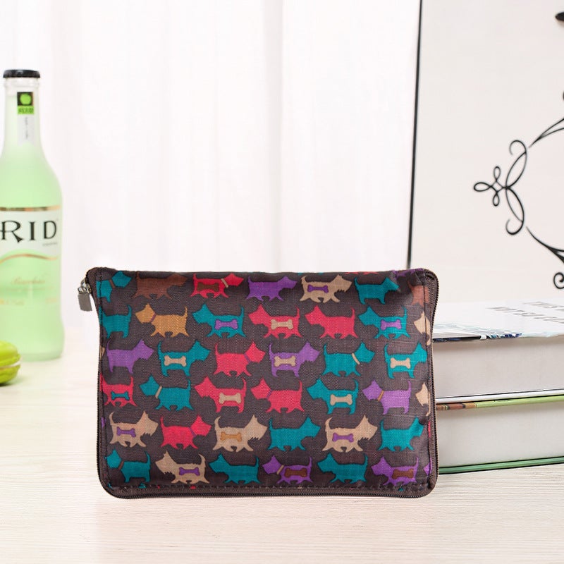 Korean Style Wallet Folding Shopping Bag Coffee puppy 