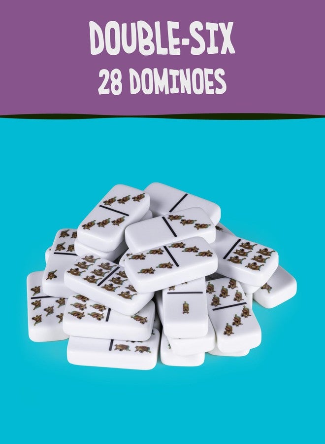 AQUARIUS Scooby-Doo Family Dominoes Game - 28 Cartoon Tiles Featuring Scooby Doo - Easy Matching Game for Kids & Adults - Official Scooby-Doo Merchandise - Image 3