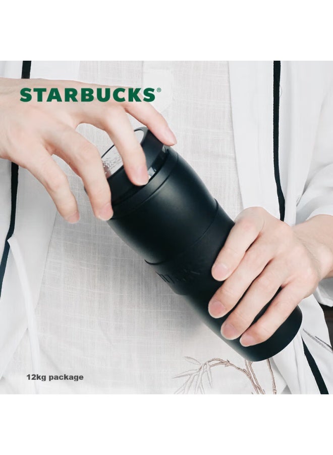 Starbucks Insulated Mug 384ml Coffee Cup Tea Cup Cold Water Cup Black Warm Classic Style Qixi Gift - Image 3