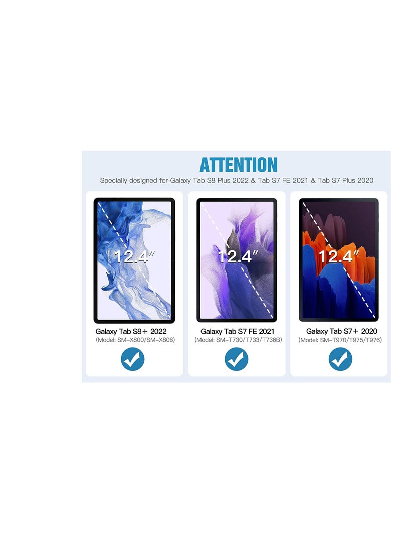 [2 Pack] Paperfeel Screen Protector For Samsung Galaxy Tab S10 Plus/Tab S9 Plus / Tab S8 Plus / Tab S7 Plus 12.4 Inch, Anti-Glare Matte PET Film for Drawing and Writing Like on Paper, High Touch