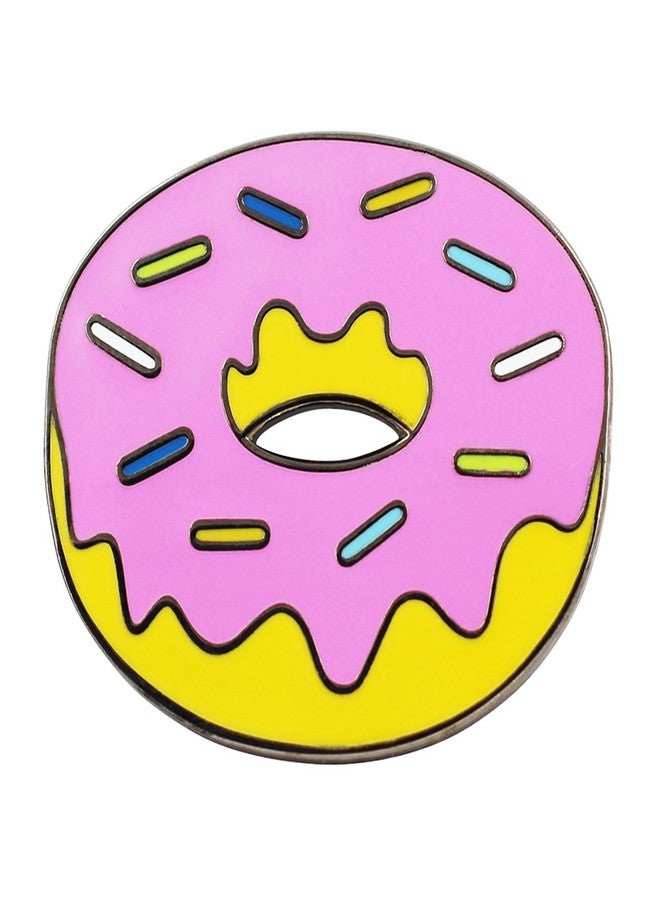 REAL SIC Donut Enamel Pin - Classic Simpsons Donut Pin for Backpacks, Jackets, Hats & Tops (Pink) - Image 1