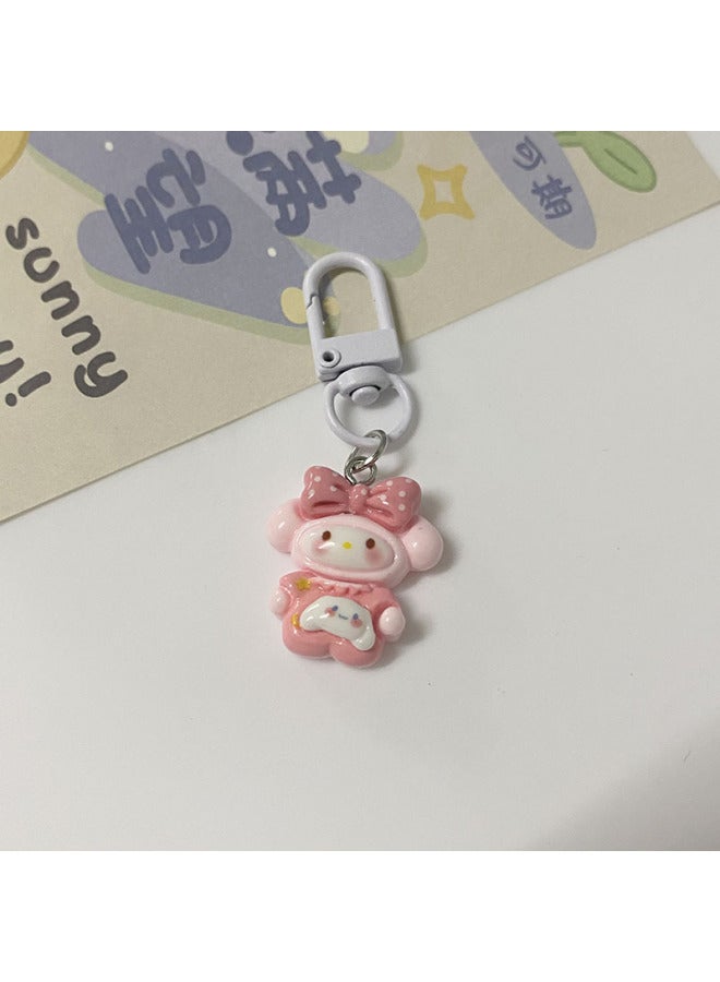New Style Pajamas Sanliou Keychain Cute Cartoon Student Girl Heart Bag Pendant Girlfriends Gift Ornaments
