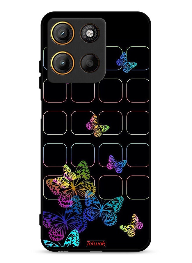 Tolwak Motorola Moto G15 Protective Case Cover Colorful Butterflies