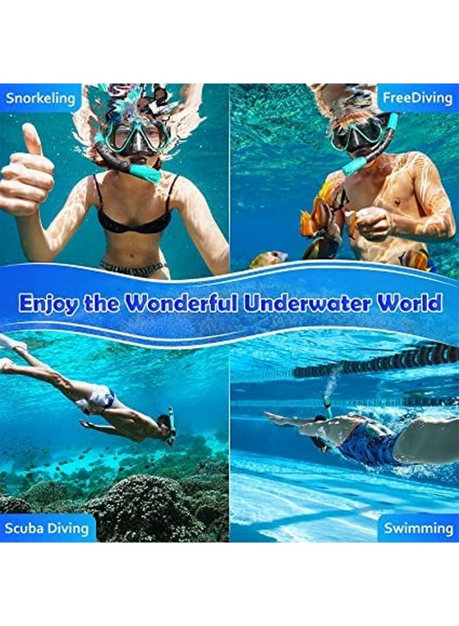 VBM Mask Fin Snorkel Set with Adult Snorkeling Gear, Panoramic View Diving Mask, Trek Fin, Dry Top Snorkel +Travel Bags, Snorkel for Lap Swimming - Image 5