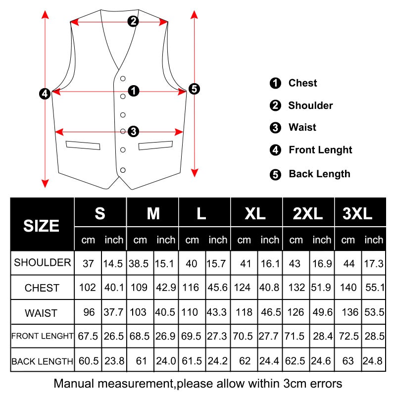 DiBanGu Champagne Vest for Men Casual Men's Suit Vest Business Formal Dress Waistcoat Vest Mens Satin Suit Vest for Suit Tuxedo - Image 3