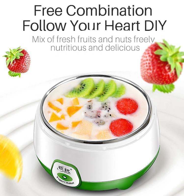 Kwinto Yogurt Maker Machine, Stainless Steel Inner Container Electric Yogurt Maker Portable 15 Watts Electric 900ml Automatic Curd & Yogurt Maker, Dahi Maker (Multicolor) - Image 3