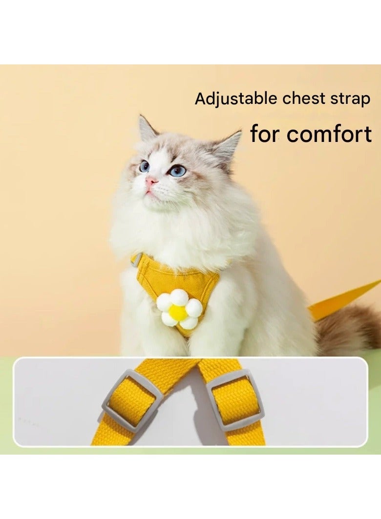 Goolsky Gradient Adjustable Cat Walking Rope Set I-Shaped Anti-Escape Cat Harness Leash I-Shaped Back Dog Chain - Image 2