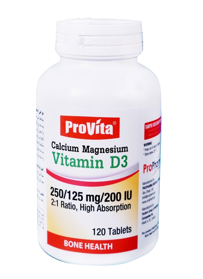 ProVita Calcium Magnesium Vitamin D3 120S Tablets 