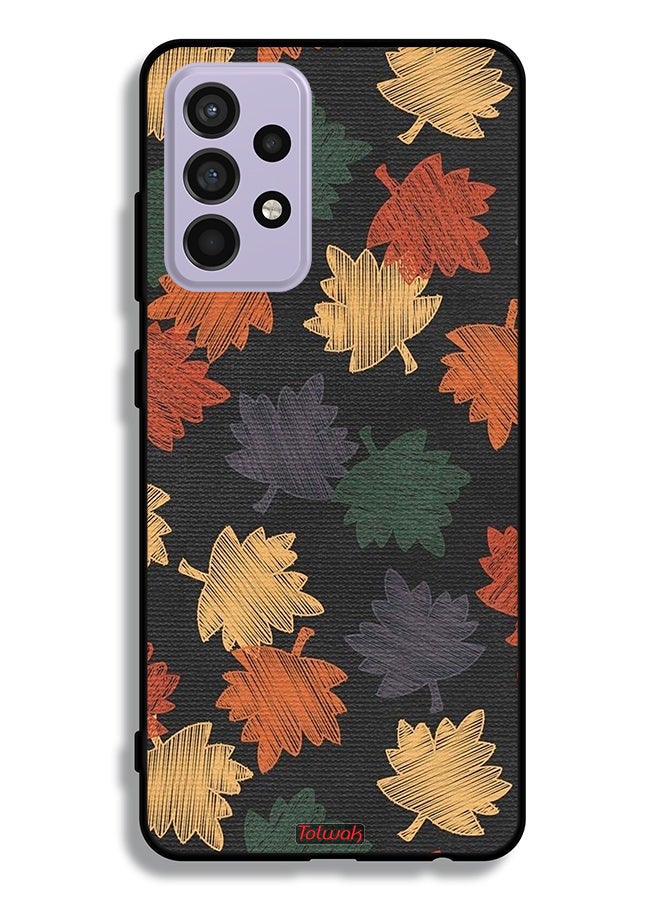 Tolwak Samsung Galaxy A52 4G Protective Case Cover Autumn Leaves Art - Image 1