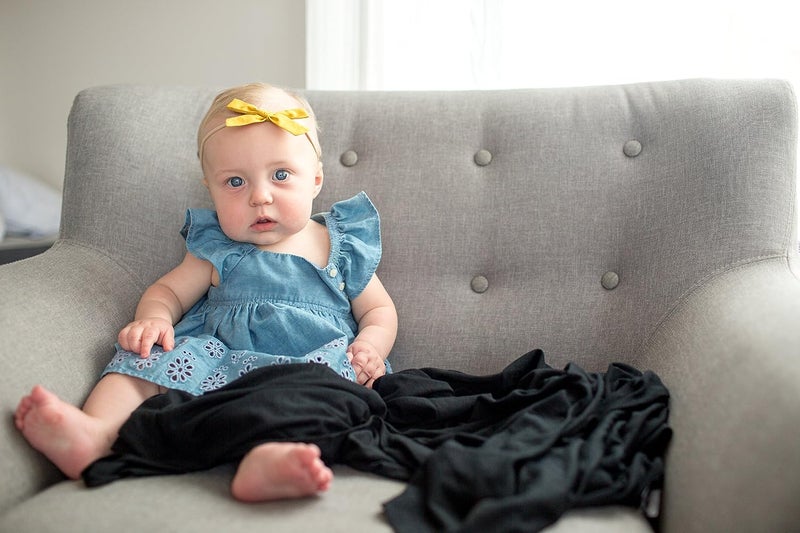 Copper Pearl Large Premium Knit Baby Swaddle Receiving Blanket Midnight - Image 4
