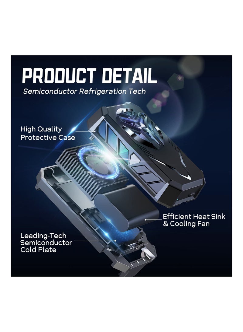 Loquat Phone Cooler, Semiconductor Radiator Keep Phone Cool and Fast, Phone Cooling Fan For Gaming Live Broadcast, 4-7.5inches for iPhone/Android Cellphone Cooler, Noiseless Portable Phone Cooling Case - Image 3