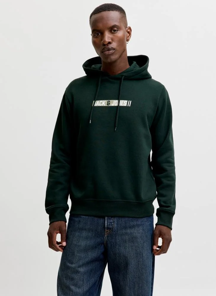 Casual Logo Zip Hoodie