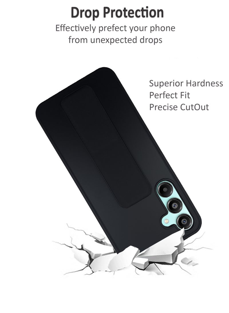 Samsung Galaxy A26 HAND HOLDER | Premium Silicone Magnetic Hand Grip Case Cover Designed for Samsung Galaxy A26 | Samsung Galaxy A26 Case Camera and Drop Protection Thin Protective Back Cover Case for Samsung Galaxy A26 - Black - view 4