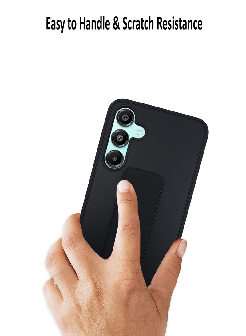 Samsung Galaxy A26 HAND HOLDER | Premium Silicone Magnetic Hand Grip Case Cover Designed for Samsung Galaxy A26 | Samsung Galaxy A26 Case Camera and Drop Protection Thin Protective Back Cover Case for Samsung Galaxy A26 - Black - view 3