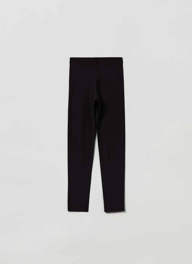 او في اس Stretch cotton leggings