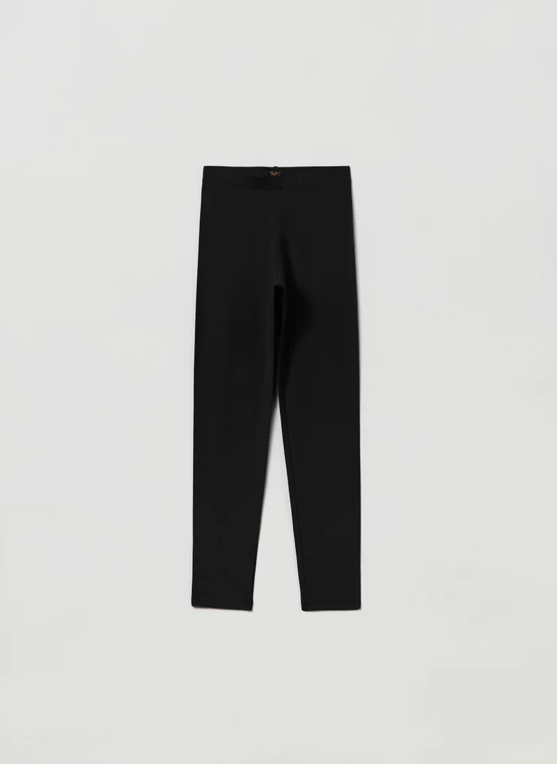 او في اس Stretch cotton leggings