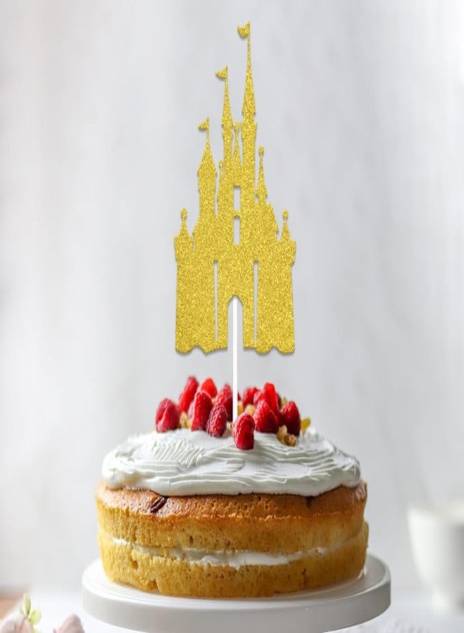 WFKLDF Castle Cake Topper Princess Cake Topper Castle Theme Birthday Party Decorations Princess Party Supplies Princess Happy Birthday Cake Decorations Princess Baby Shower Supplies - Image 4