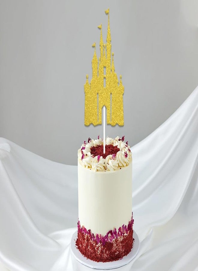 WFKLDF Castle Cake Topper Princess Cake Topper Castle Theme Birthday Party Decorations Princess Party Supplies Princess Happy Birthday Cake Decorations Princess Baby Shower Supplies - Image 5
