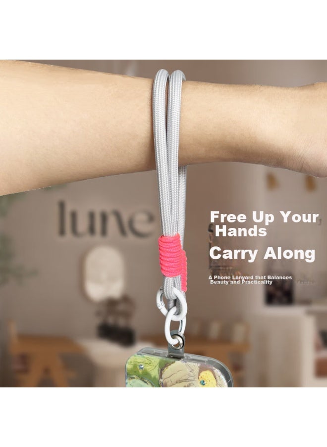 Sehan Shihan Phone Accessories Wrist Strap, Short Anti-loss Anti-drop Cord, Phone Strap Chain, Phone Case Strap, Suitable For Apple, Huawei, Oppo, Vivo, Xiaomi, Premium Gray Skin-friendly Strap - Image 2