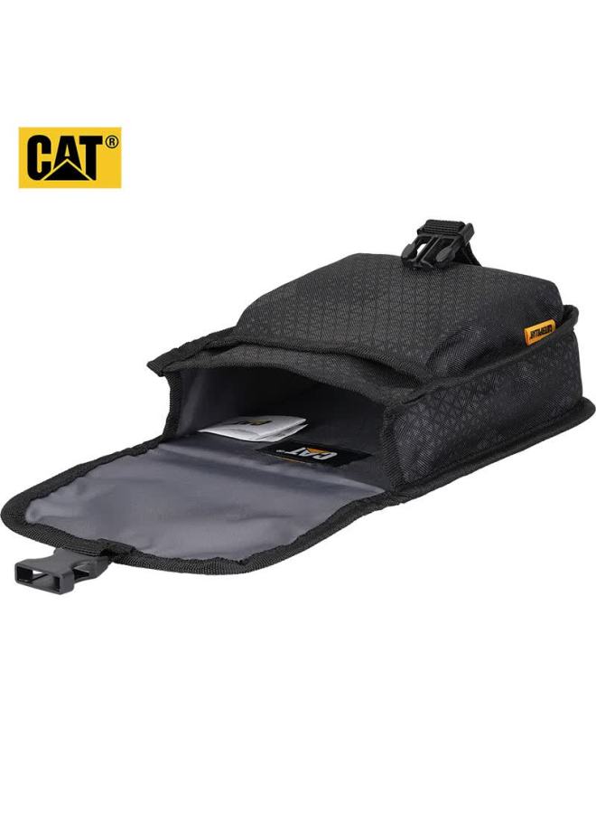 CAT حقيبة كتف قط، حقيبة هاتف صغيرة، حقيبة كروس بودي غير رسمية، حقيبة حزام عنق رياضية خارجية، قفل قابل للطي خفيف الوزن، أسود، 84717 - Image 4