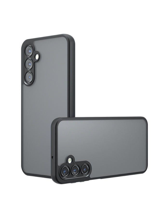 Case Cover Shockproof Hard PC Back Soft TPU Frame Matte Black Slim Protective Cover Compatible with Samsung Galaxy A17 ( Black) - Image 1