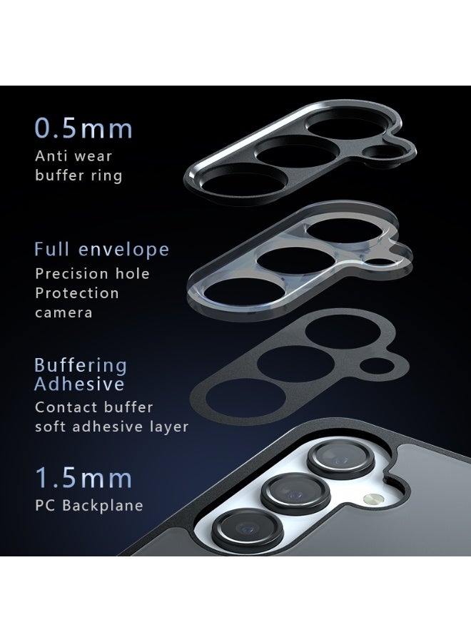 Case Cover Shockproof Hard PC Back Soft TPU Frame Matte Black Slim Protective Cover Compatible with Samsung Galaxy A17 ( Black) - Image 5