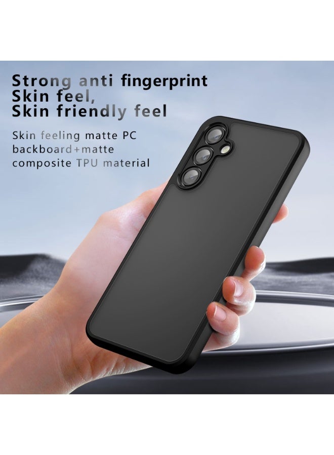 Case Cover Shockproof Hard PC Back Soft TPU Frame Matte Black Slim Protective Cover Compatible with Samsung Galaxy A17 ( Black) - Image 3
