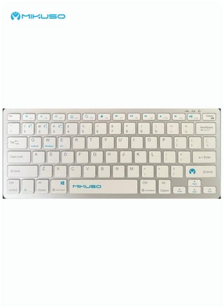 Mikuso Ultra-Slim Wireless Bluetooth Keyboard | Compatible with iPad, iPhone, MacBook, Windows PC, Samsung & More – White - pzsku/Z1EF52F3E041E7957DFDDZ/45/1750186712/e7dfdbe1-aac7-4406-b50a-68690e87b95c