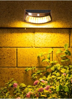 Chabeia Solar Fence Lights,Head Motion Sensor ,IP65 Waterproof,LED Solar Wall Lights ,Outdoor,Wall Lamp,Solar Lights Outdoor, Outdoor Step Lights, Wireless ,LED Solar Lights  for Pathway ,Porch ,Yard, Garage ,Garden, Fence ,Walkway ,Driveway(Red Copper,Warm Light)  - Image 3