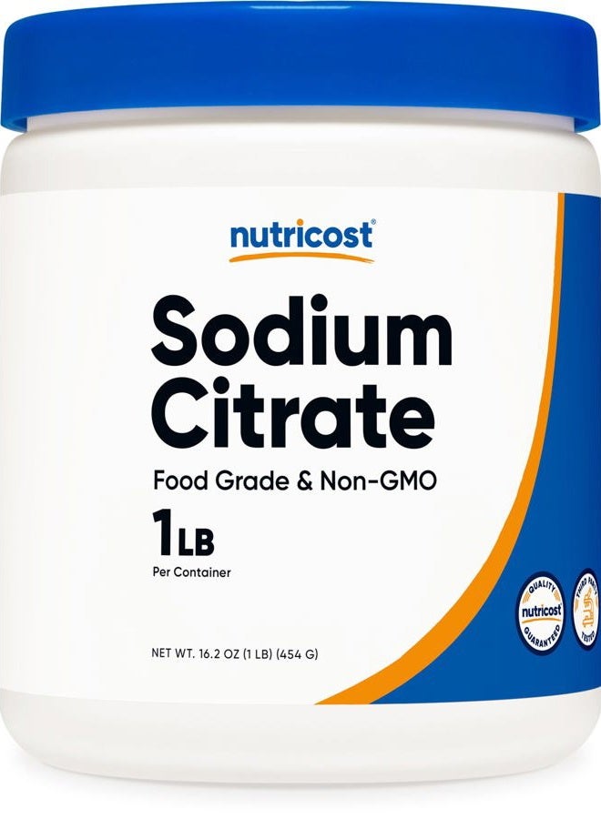 Nutricost Sodium Citrate Powder 1LB (16oz) - Food Grade, Non-GMO - Emulsifier, Natural Flavor Enhancer, Food Preservant - Image 1