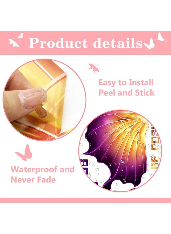 Sinekong Large Colorful Inspirational Wall Decals - Vinyl Butterfly Art Stickers With Motivational Phrases and Positive Sayings for Kids Girls Classroom Playroom Woman Bedroom (Colorful) - Image 4