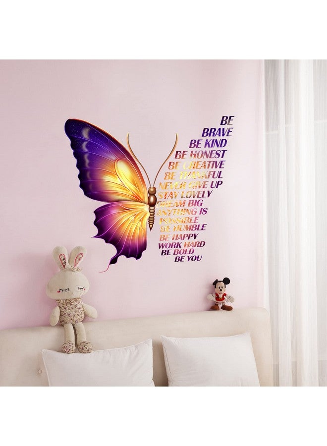 Sinekong Large Colorful Inspirational Wall Decals - Vinyl Butterfly Art Stickers With Motivational Phrases and Positive Sayings for Kids Girls Classroom Playroom Woman Bedroom (Colorful) - Image 5