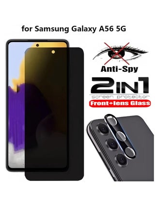 2 in 1 for Samsung Galaxy A56 5G Privacy Screen Protector with Camera Lens Film,  Anti-spy Tempered Glass, Anti Scratch Screen Protector Film - pzsku/Z1EF56FB75C4B87E784EDZ/45/1741232020/dd815f93-7c84-46e9-8e5c-35b0612291fc