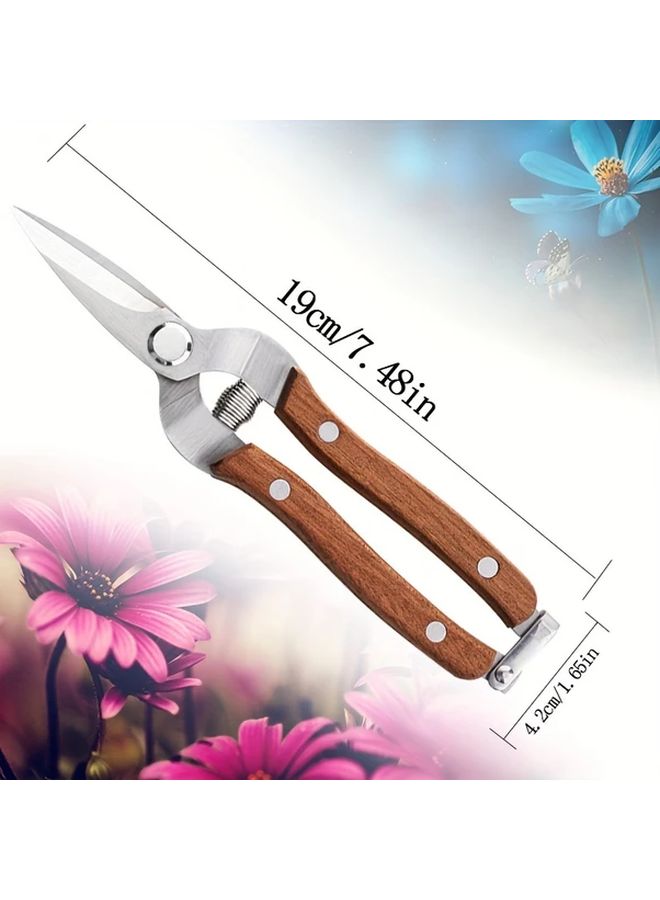 Stainless Steel Garden Pruners Automatic Spring Action for Picking Grafting Pruning 1pc - Image 2