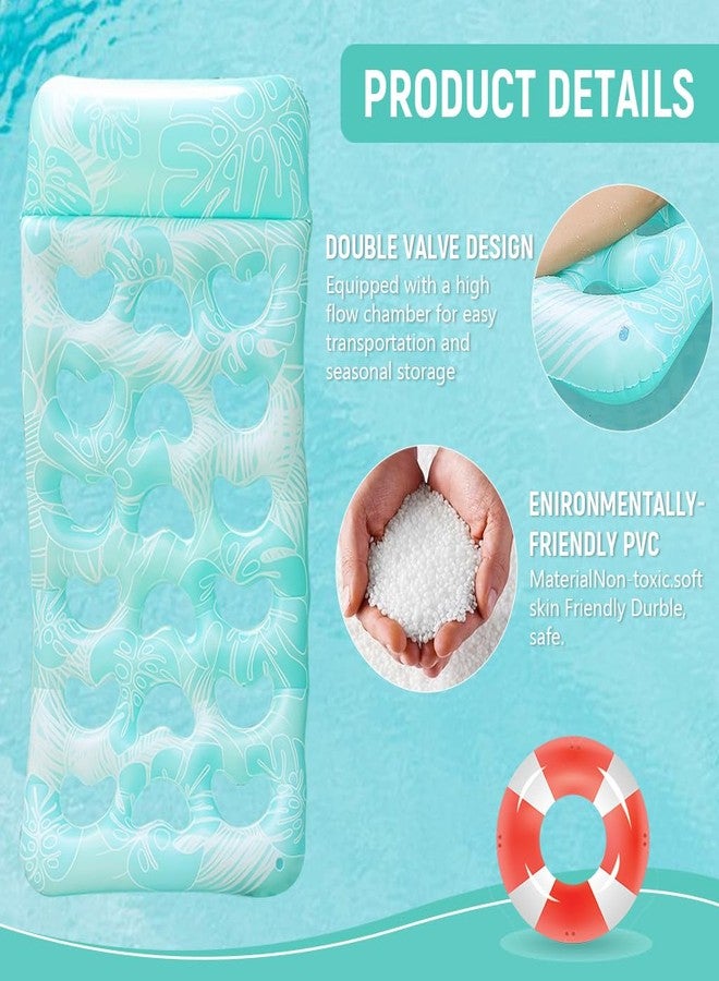 برو بيروس كرسي استرخاء قابل للنفخ من بروبيروس® للبالغين، عوامة حمام سباحة قابلة للنفخ من مادة PVC مقاس 180×50 سم مع مسند رأس، تصميم على شكل قلب مجوف للاسترخاء في الماء، عوامة صيفية لحمام السباحة والحفلات والتشمس - Image 3